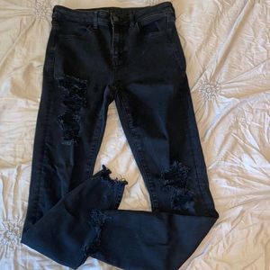 Black American Eagle Ripped Jeans